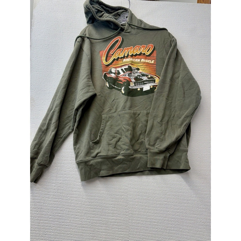 Camaro Muscle Car Graphic Hooded Sweatshirt GM Official, American Classic, Large